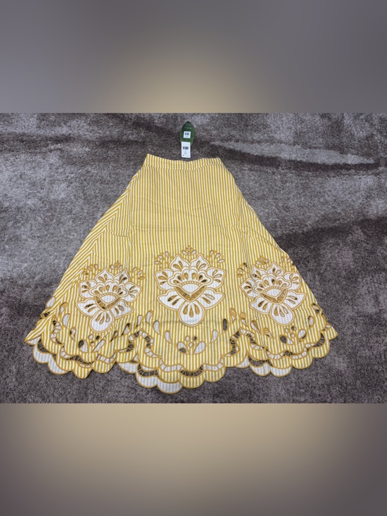 FARM Rio Dresses & Skirts - Farm rio Yellow Stripes Richelieu Midi Skirt